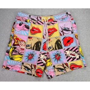 Drill Clothing Co Mens‎ Large Swim Shorts Oh Snap Comic Retro 80s